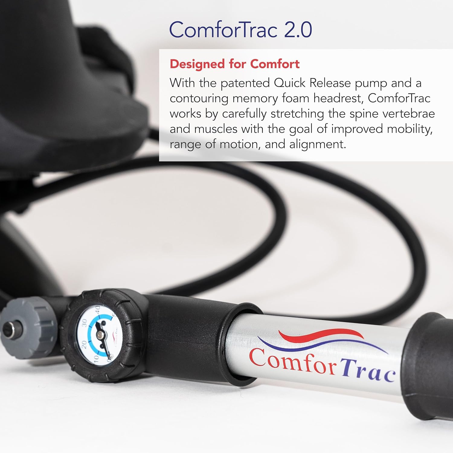 ComforTrac Deluxe Home Cervical Traction Kit with Memory Foam Headrest & Carrying Case

