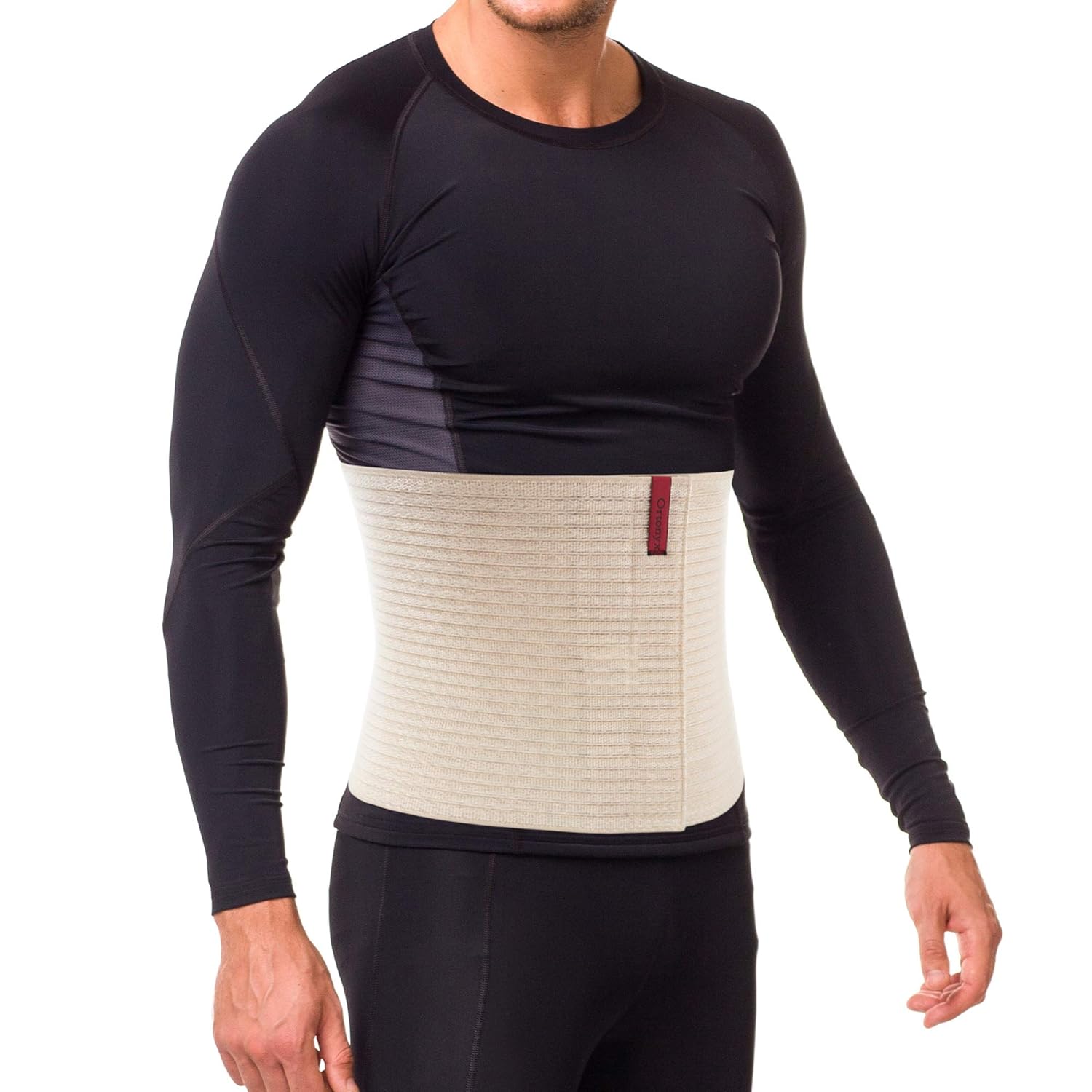 ORTONYX Abdominal Binder 10.25 in for Men and Women, Postpartum Hernia Support Belt

