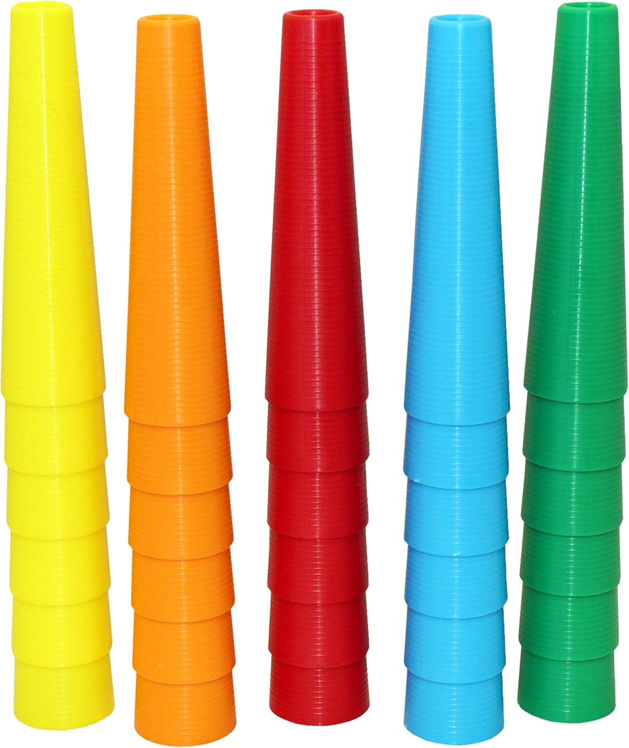 Rehabilitation Advantage Small Stacking Hand Cones, Plastic Rehab Exercise Set of 30

