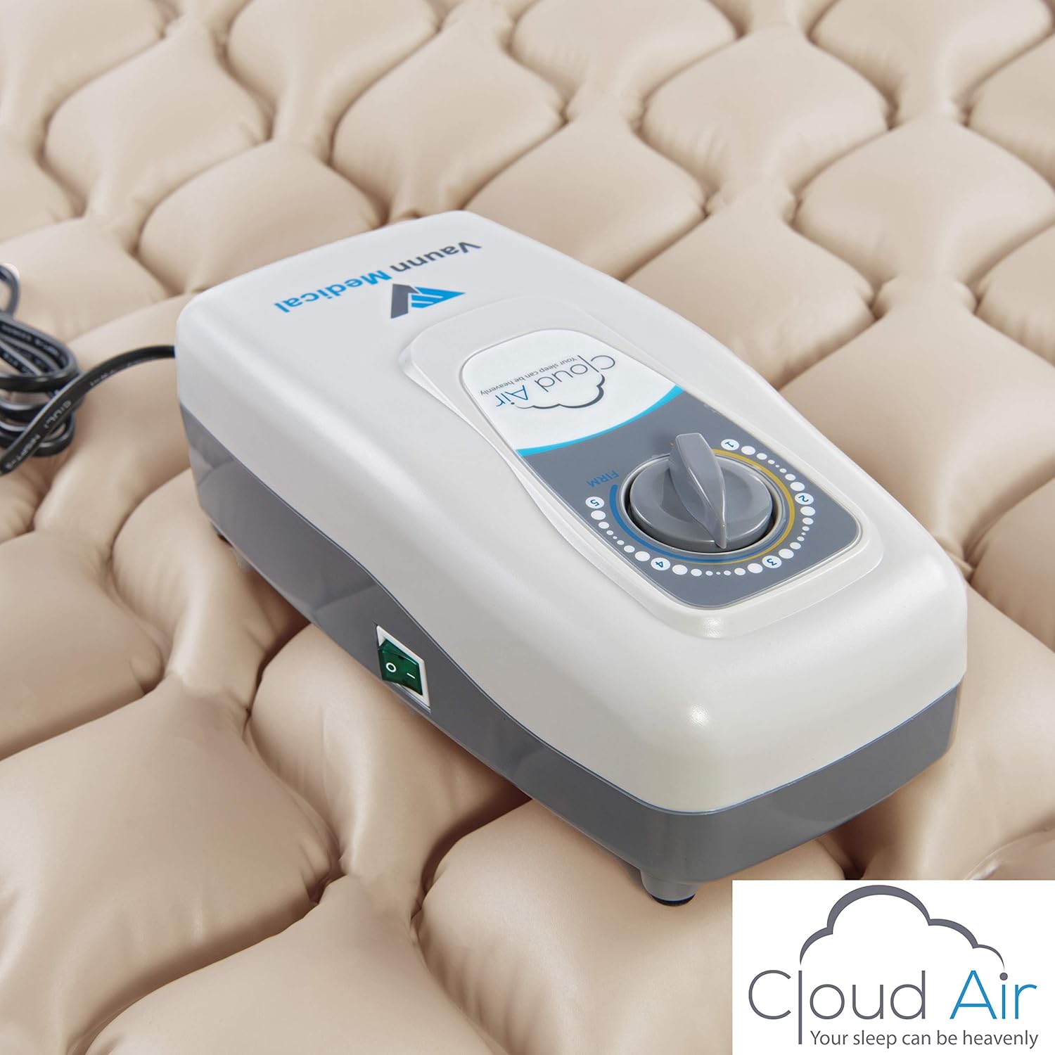 Vaunn Medical Cloud Air alternating pressure mattress topper with pump

