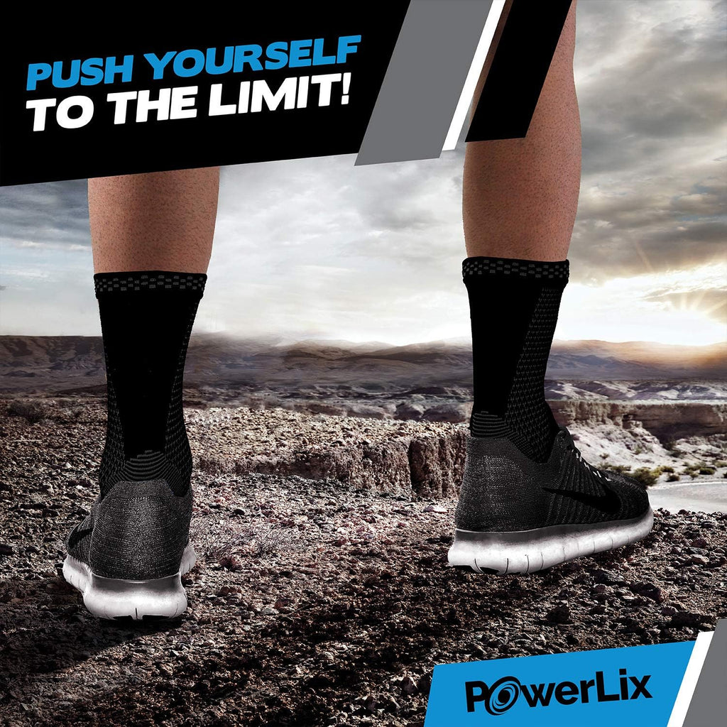POWERLIX Legs Orthopedic Compression Support Sleeve for Swelling and Sprains (Pair)

