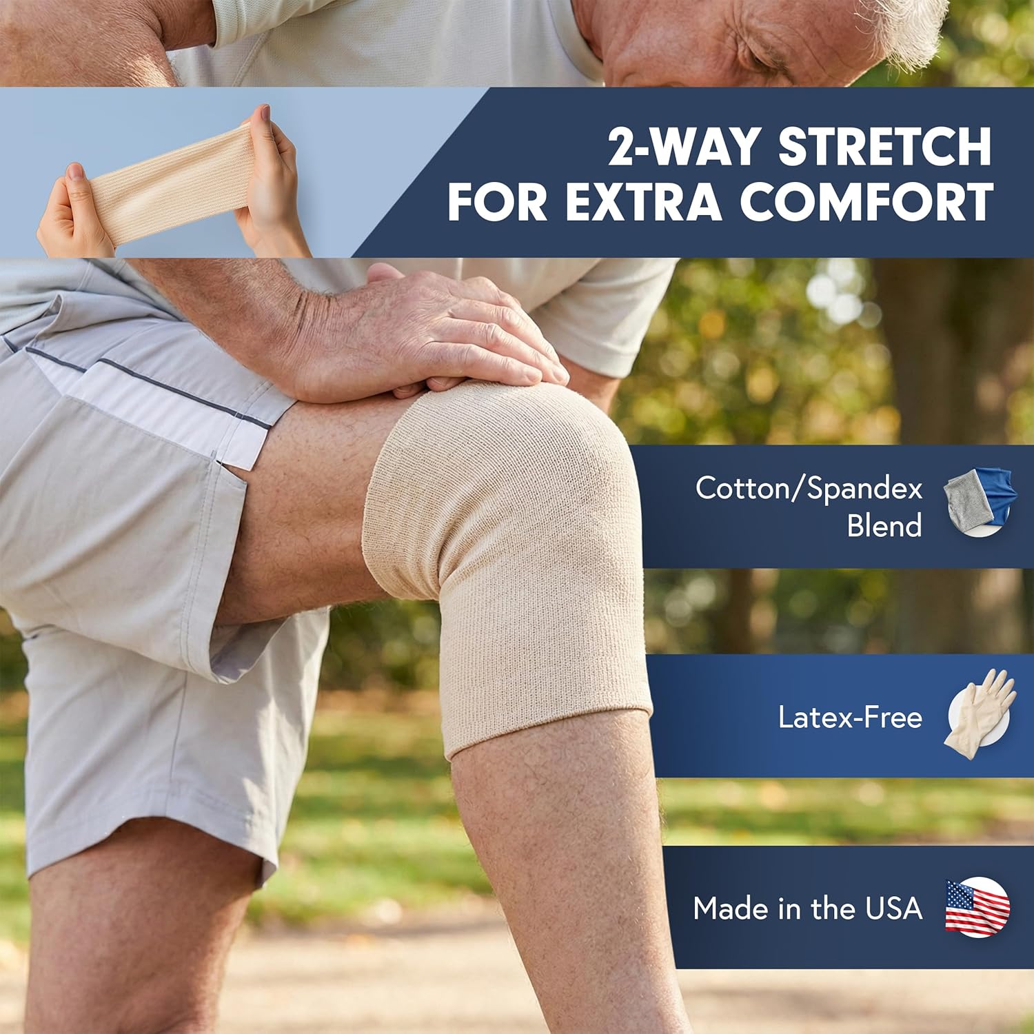 KinGrip Tubular Elastic Support Bandages, Latex-Free Wound Care Compression

