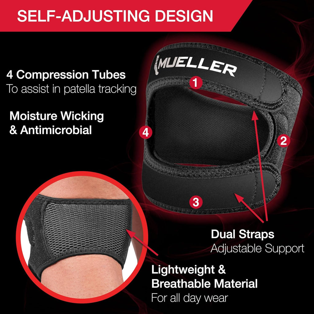 Mueller Adjustable Max Knee Strap for Compression & Pain Relief Support

