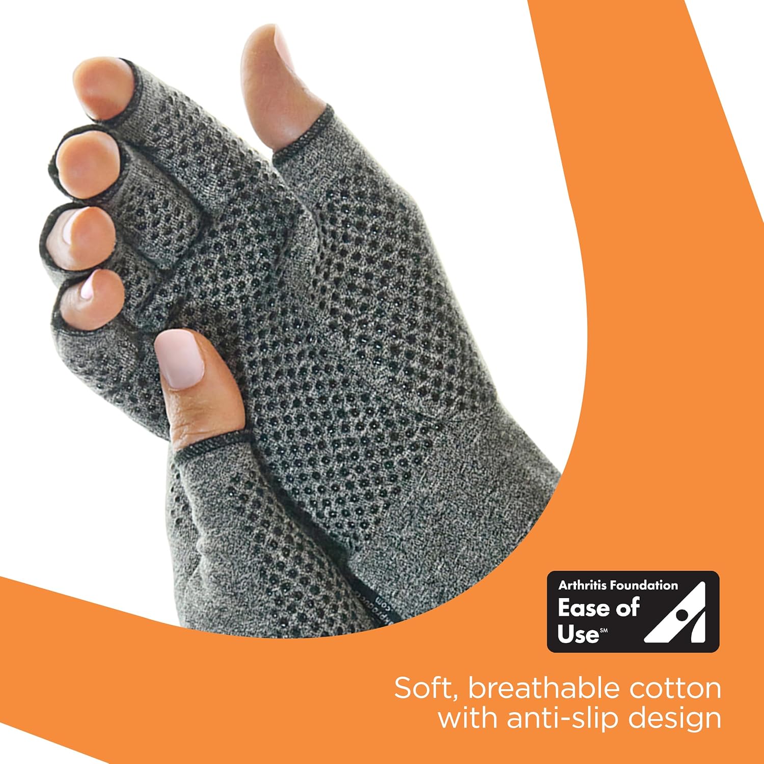 Brownmed IMAK Compression Active Fingerless Gloves for Arthritis & Circulation Support


