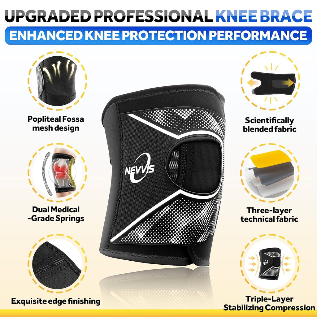 NEVVIS Patellar Stabilizing Compression Knee Brace for Running, Knee Support

