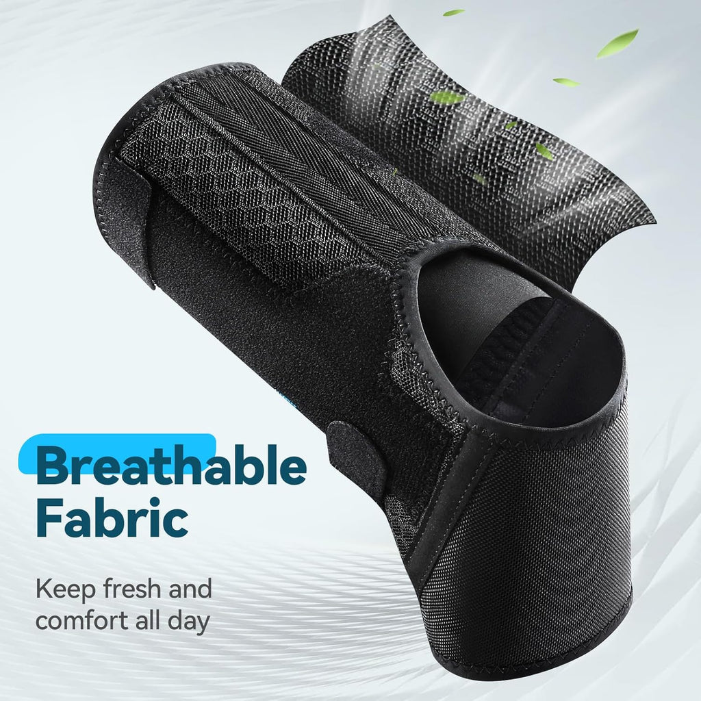 AGPTEK Ankle Brace Adjustable Lace-Up Support with Removable Splints

