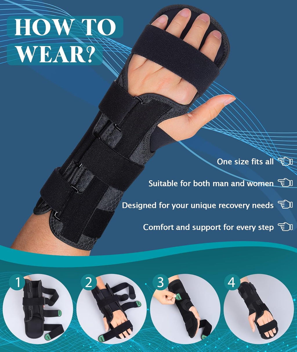 Oyakin Resting Splint for Stroke Recovery, Carpal Tunnel Night Immobilizer, Wrist Brace

