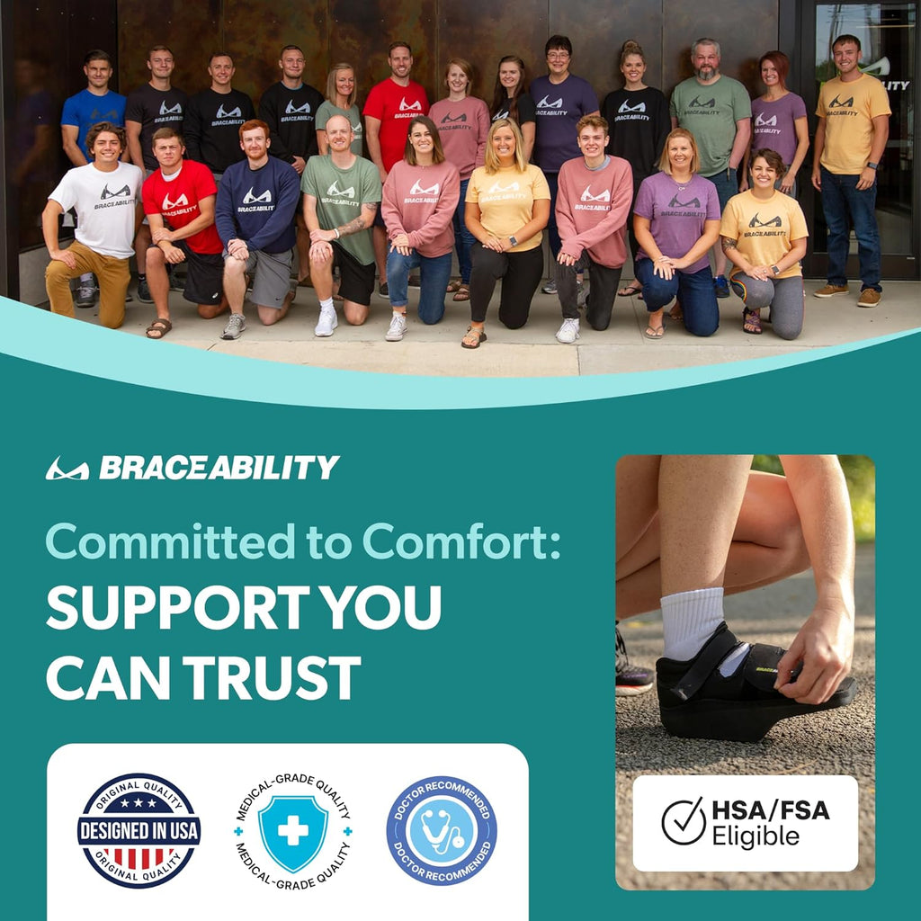 BraceAbility Forefoot Offloading Post-Op Wedge Shoe Boot for Diabetic Foot Ulcer

