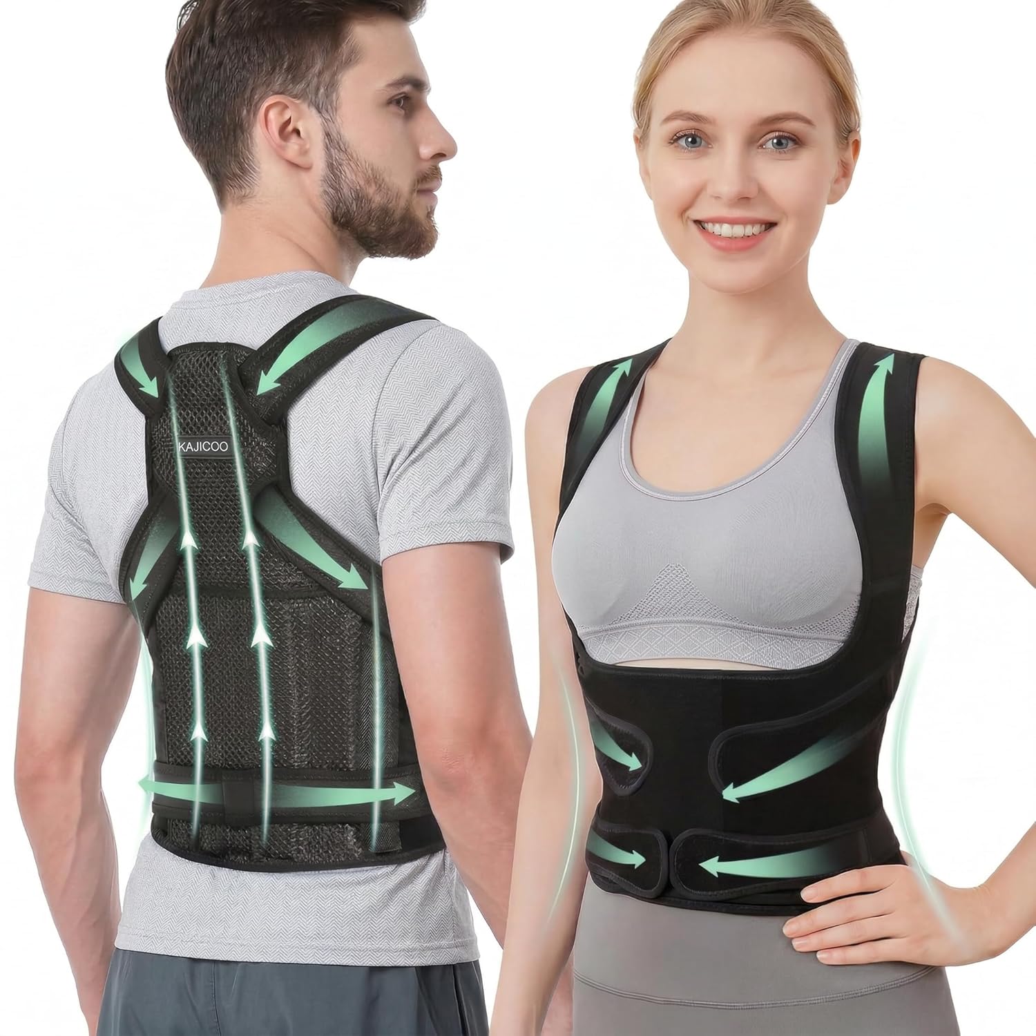 Posture Corrector Back Brace Adjustable Shoulder Straightener for Upper & Lower Back

