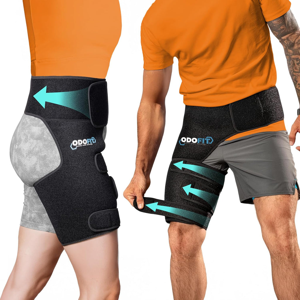 5-in-1 Hip Brace Adjustable Groin Hip Flexor Compression for Sciatica Support

