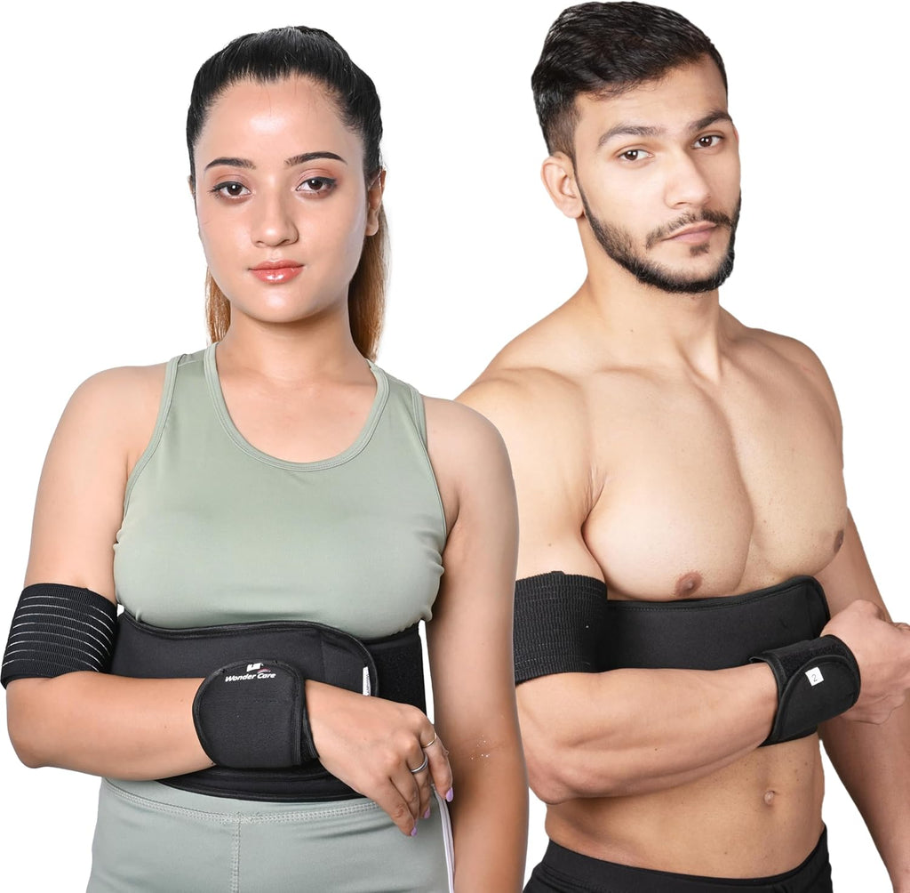 Wonder Care Shoulder Immobilizer Arm Sling Elastic Brace for Clavicle Collar Bone

