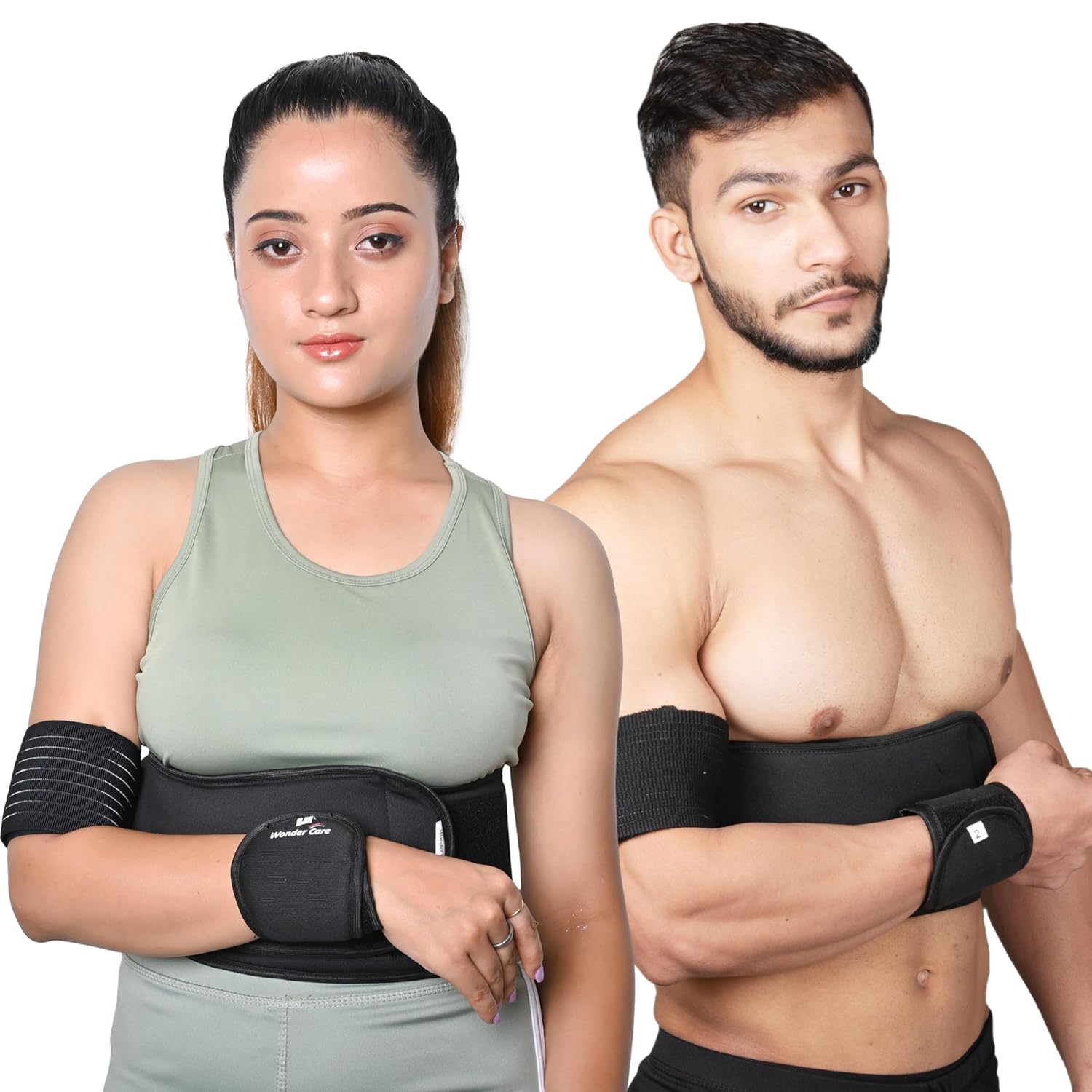 Wonder Care Shoulder Immobilizer Sling Elastic Brace for Clavicle & Rotator Cuff

