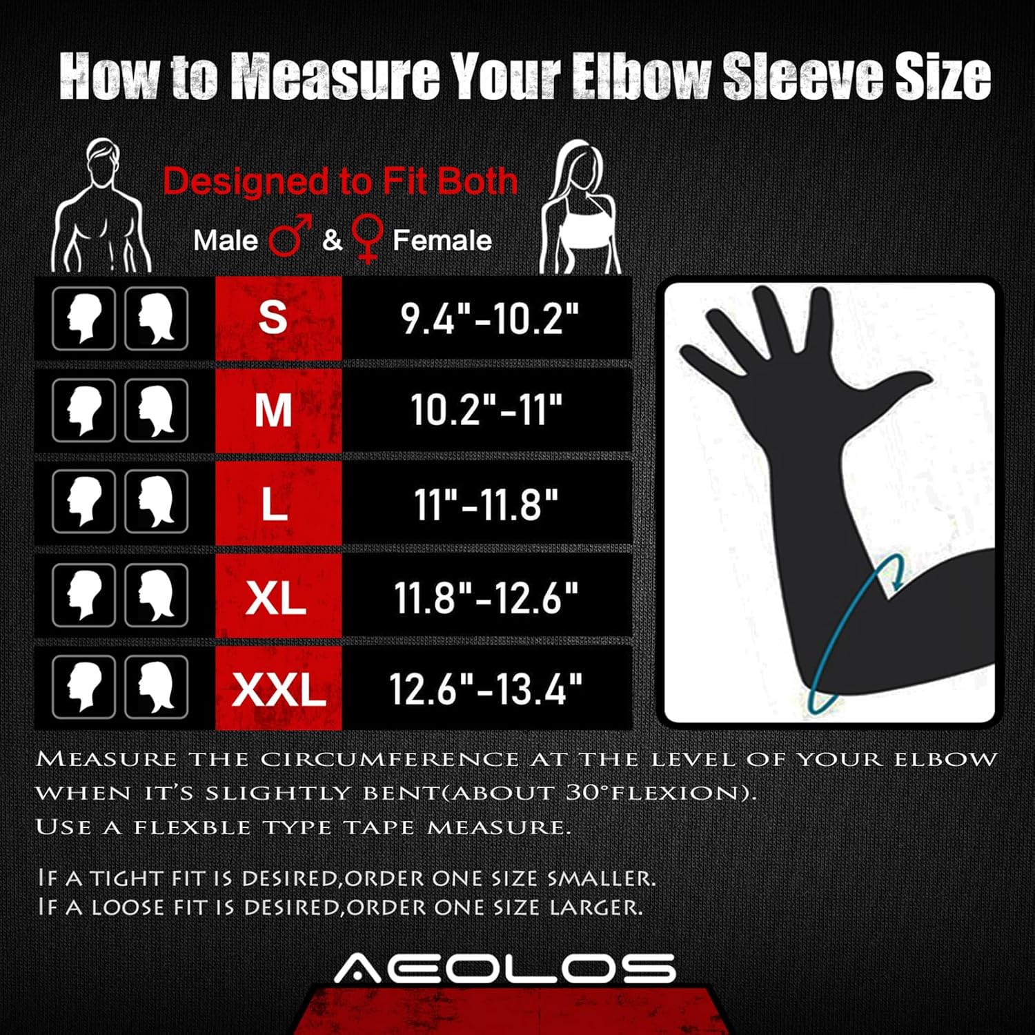 AEOLOS Compression Elbow Sleeves Pair, 5mm Neoprene for Weightlifting


