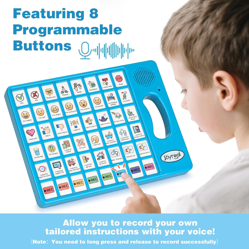 Joyreal AAC Communication Device for Autism, Nonverbal Talker with Programmable Buttons


