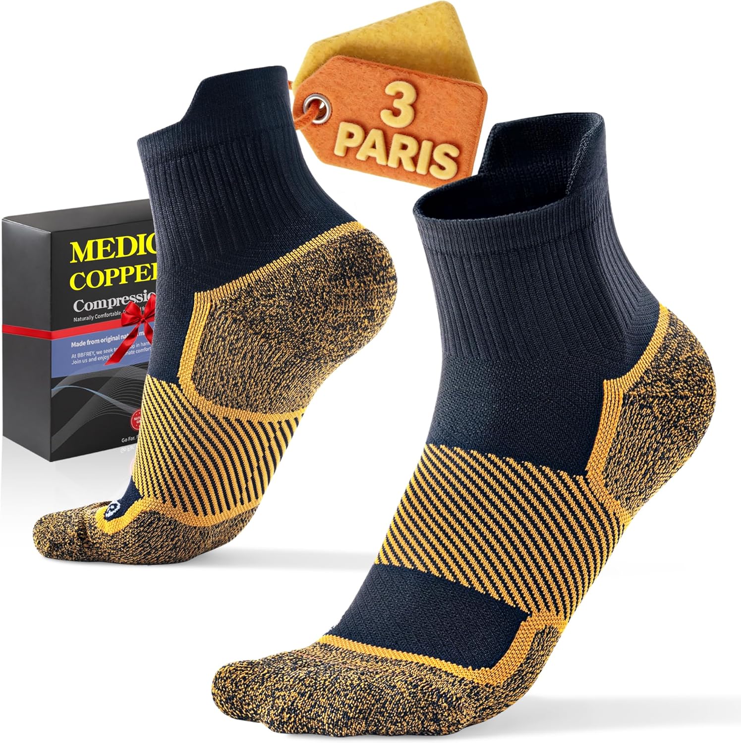 Compression Ankle Socks 20–30 mmHg for Men & Women, Firm Medical Support

