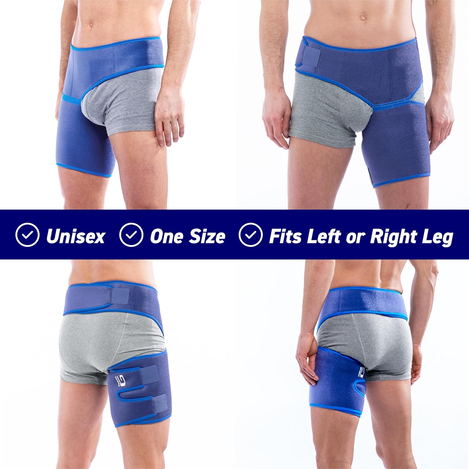 Neo G Groin Brace for Thigh and Hamstring Strain, Adjustable Compression Support

