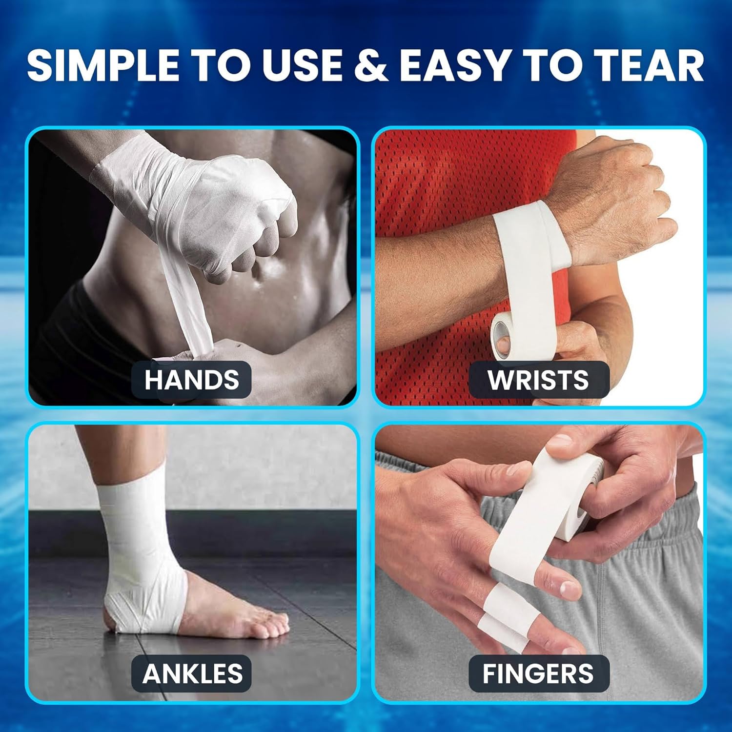 Titan Athletics Athletic Tape, Medical Sports Tape Roll, 1.5 in x 45 ft

