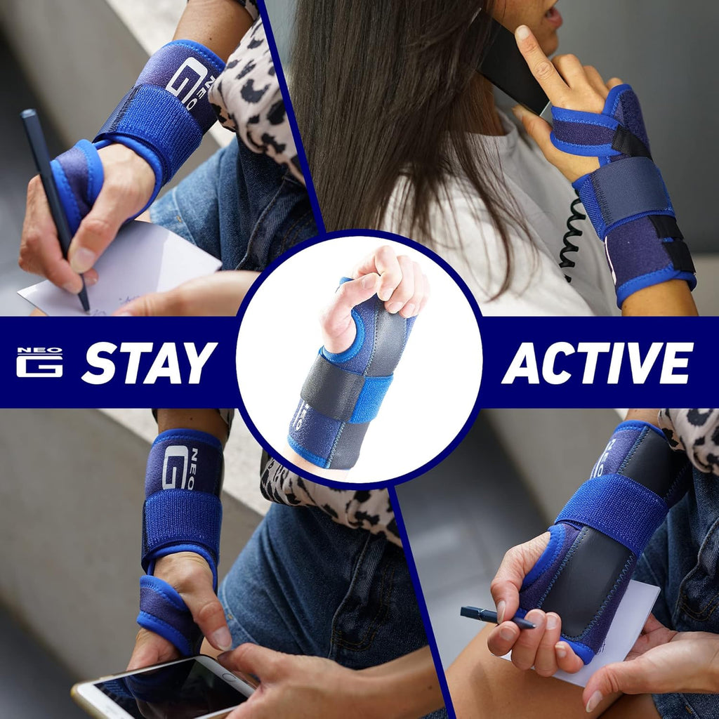 Neo-G Stabilized Carpal Tunnel Wrist Brace with Removable Splint, Adjustable Compression

