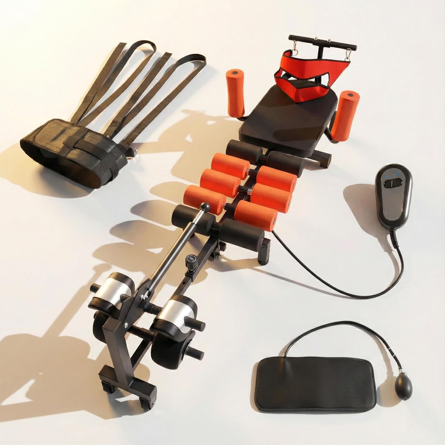 Electric Spinal Decompression Machine for Neck and Back, Non-Inversion Traction Table

