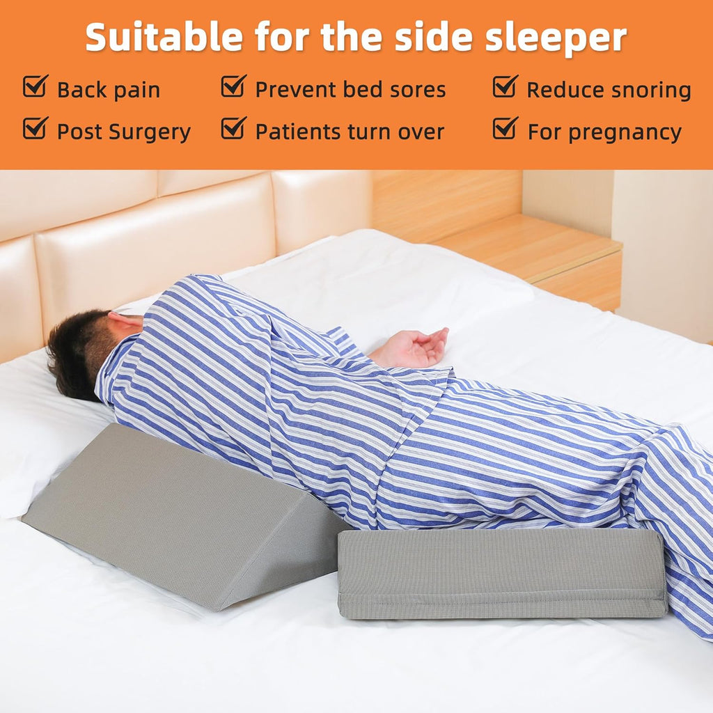 Fanwer 3-in-1 Bed Wedges & Positioning Pillows, 40° Bed Wedge Set

