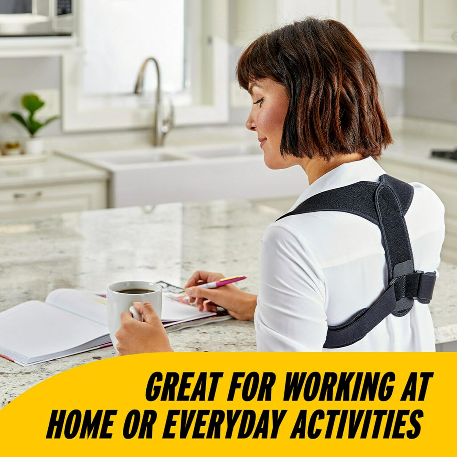 FUTURO Posture Aid for Men and Women, Breathable Shoulder Strap System

