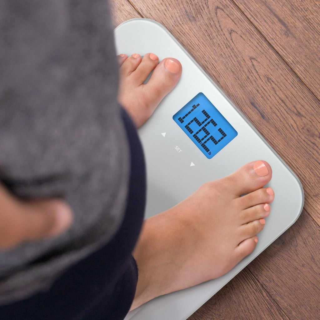 Weight Gurus Digital Body Fat Scale with Large Backlit LCD and Smartphone Tracking

