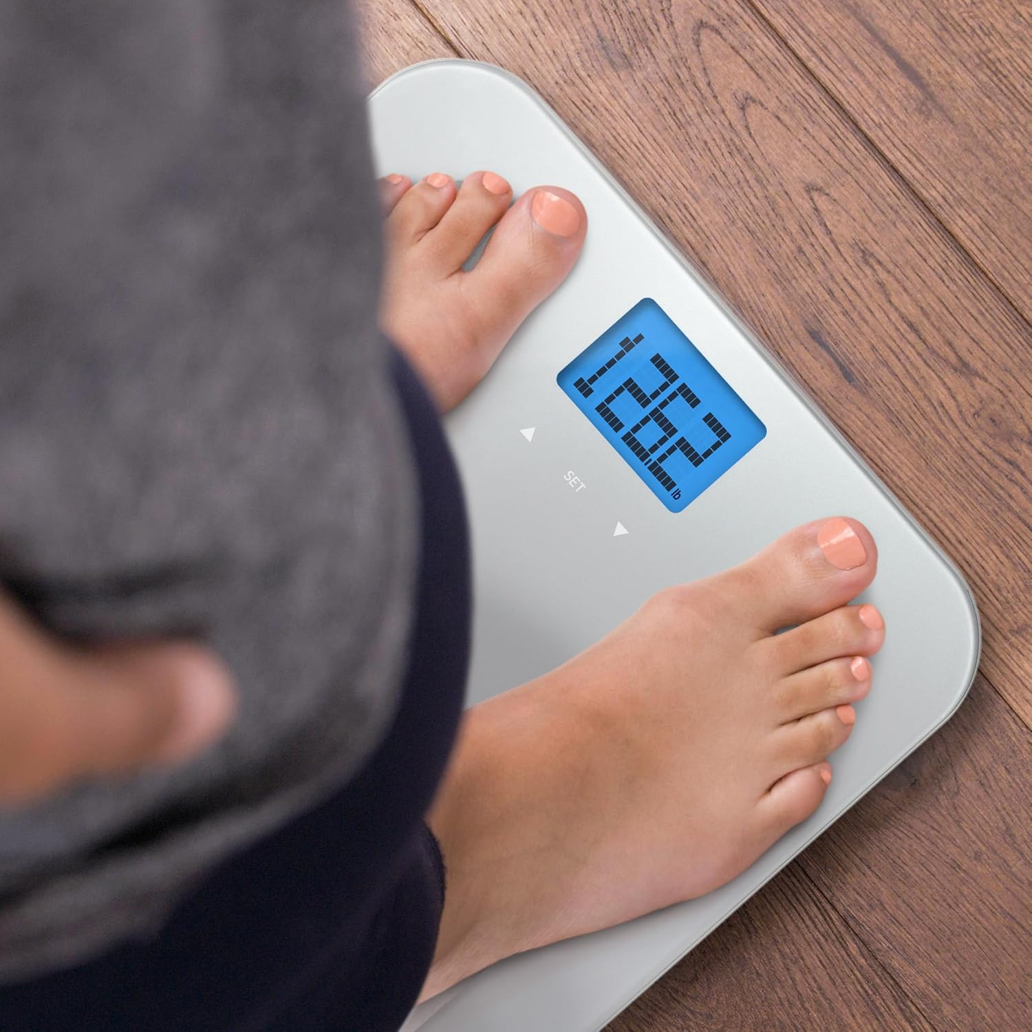 Weight Gurus Digital Body Fat Scale with Large Backlit LCD and Smartphone Tracking

