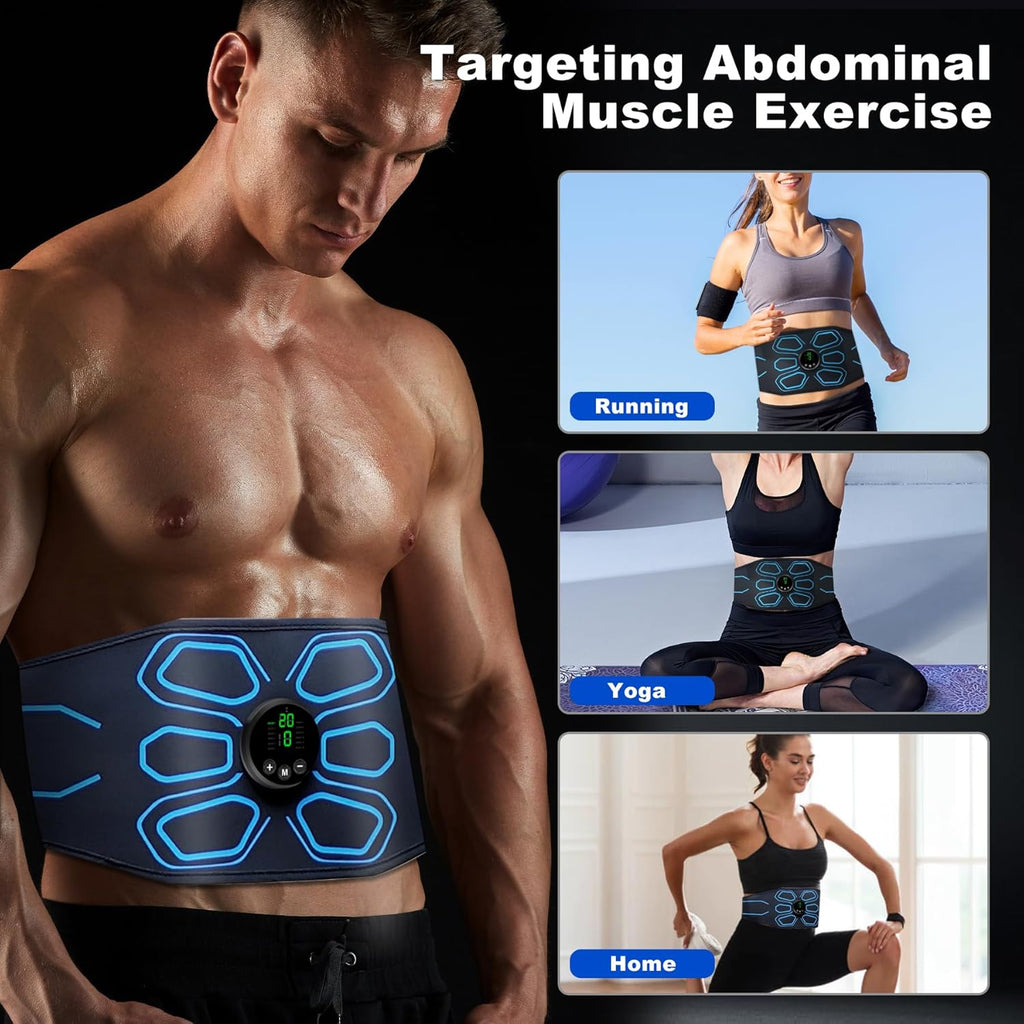 FDA Cleared TENS/EMS Muscle Stimulator for Abs, Electronic Ab Trainer for Home Gym

