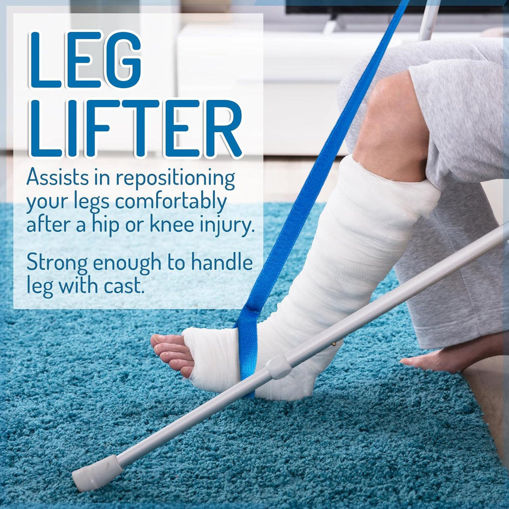 Mars Wellness Hip Replacement Recovery Tool Set: Leg Lifter, Sock Aid, Reacher, Shoe Horn

