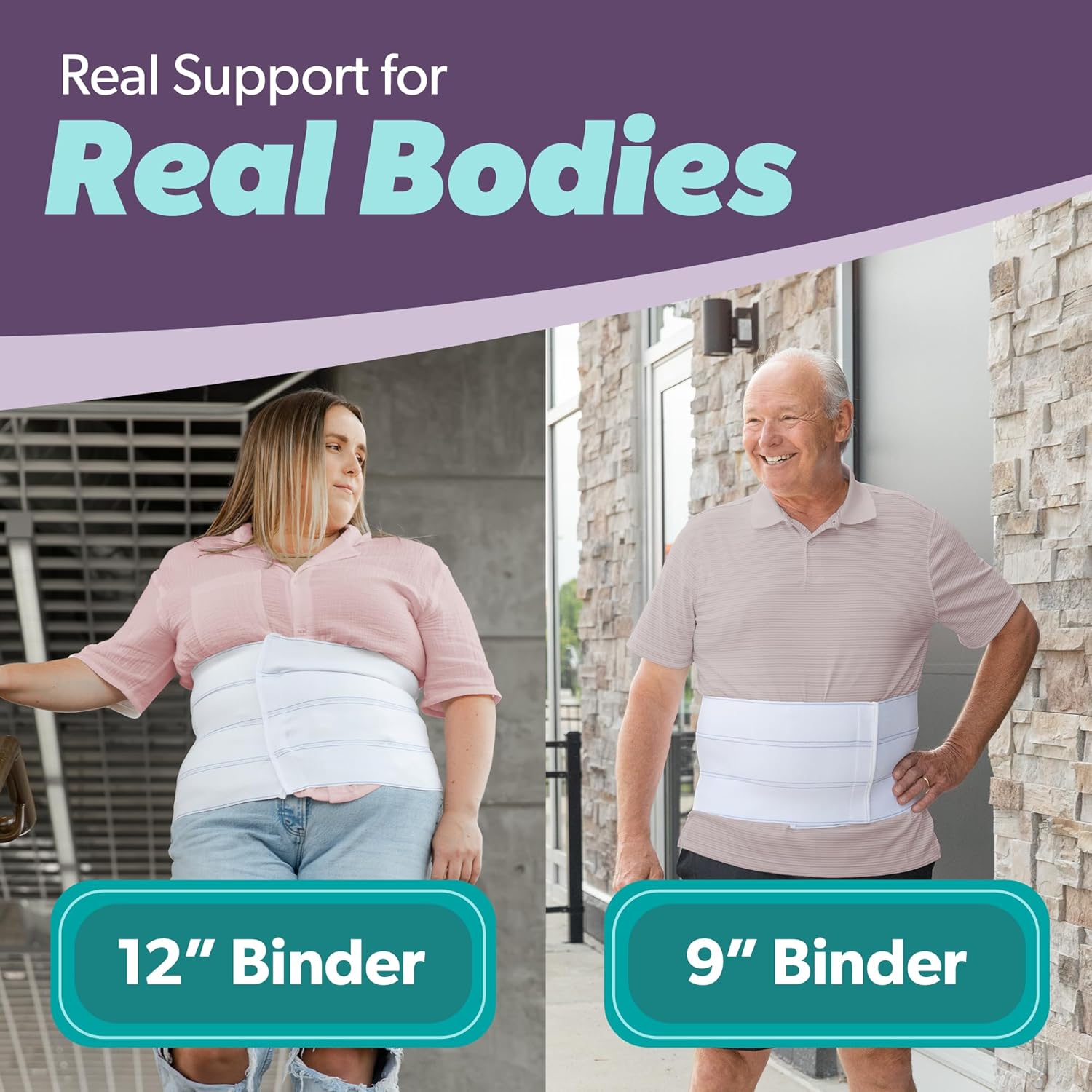 BraceAbility Medical Abdominal Stomach Binder Compression Wrap for Diastasis Recti

