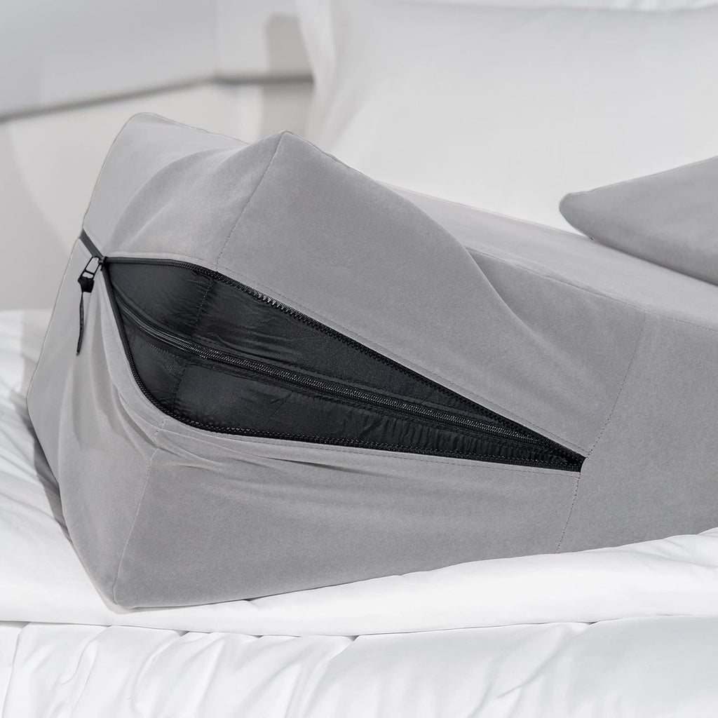 Avana Micro-Velvet Slant Wedge Bed Support Pillow for Back and Knee

