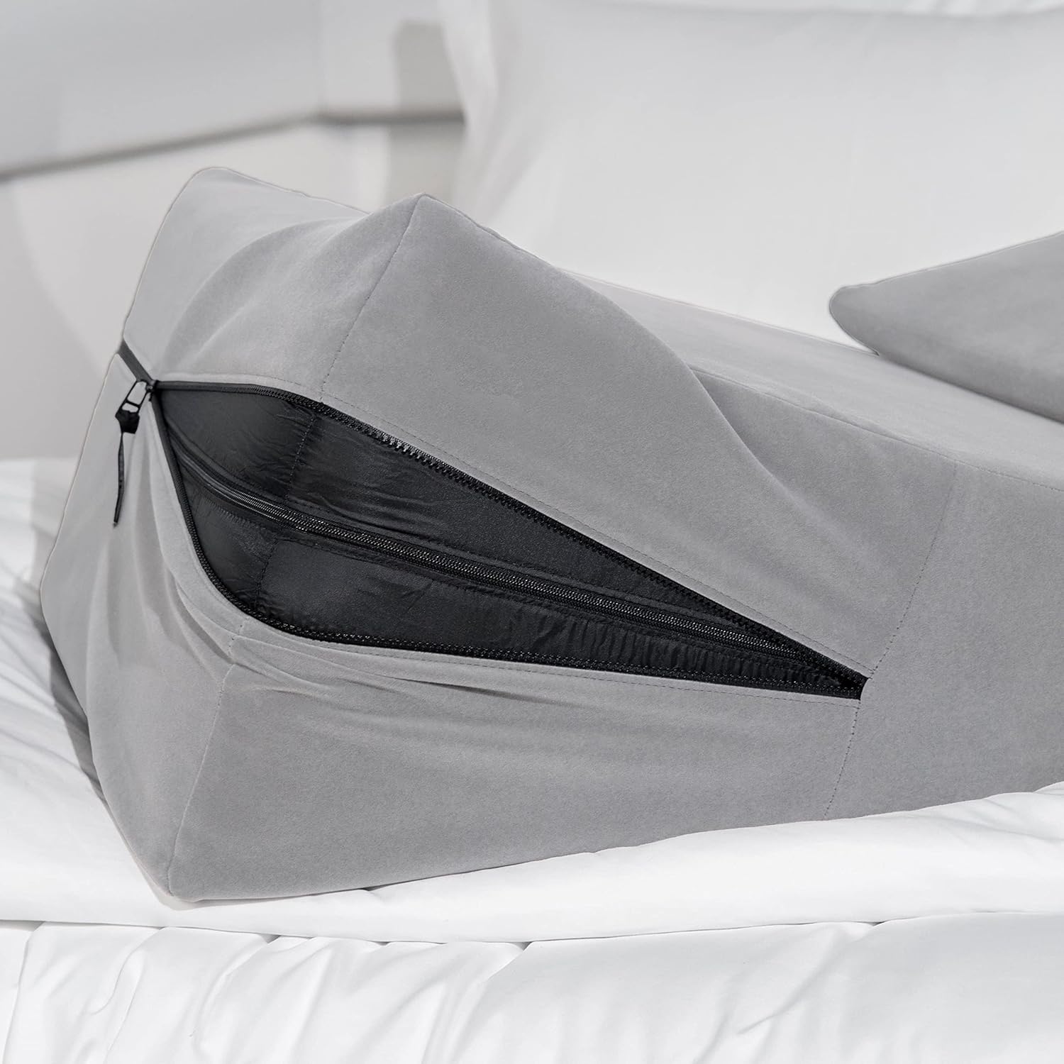Avana Micro-Velvet Slant Wedge Bed Support Pillow for Back and Knee

