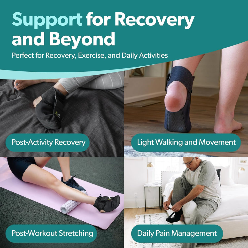 BraceAbility Plantar Fasciitis Night Splint Sock for Sleeping, Heel Pain Relief

