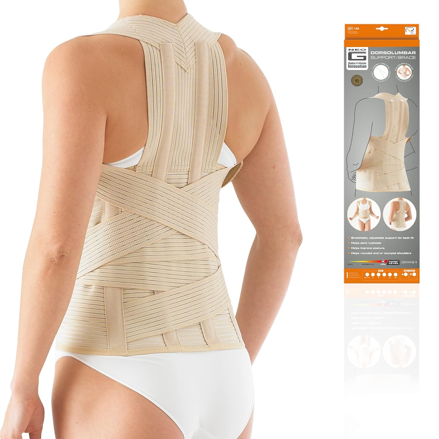 Neo G Dorsolumbar Back Support Brace for Kyphosis, Posture Correction


