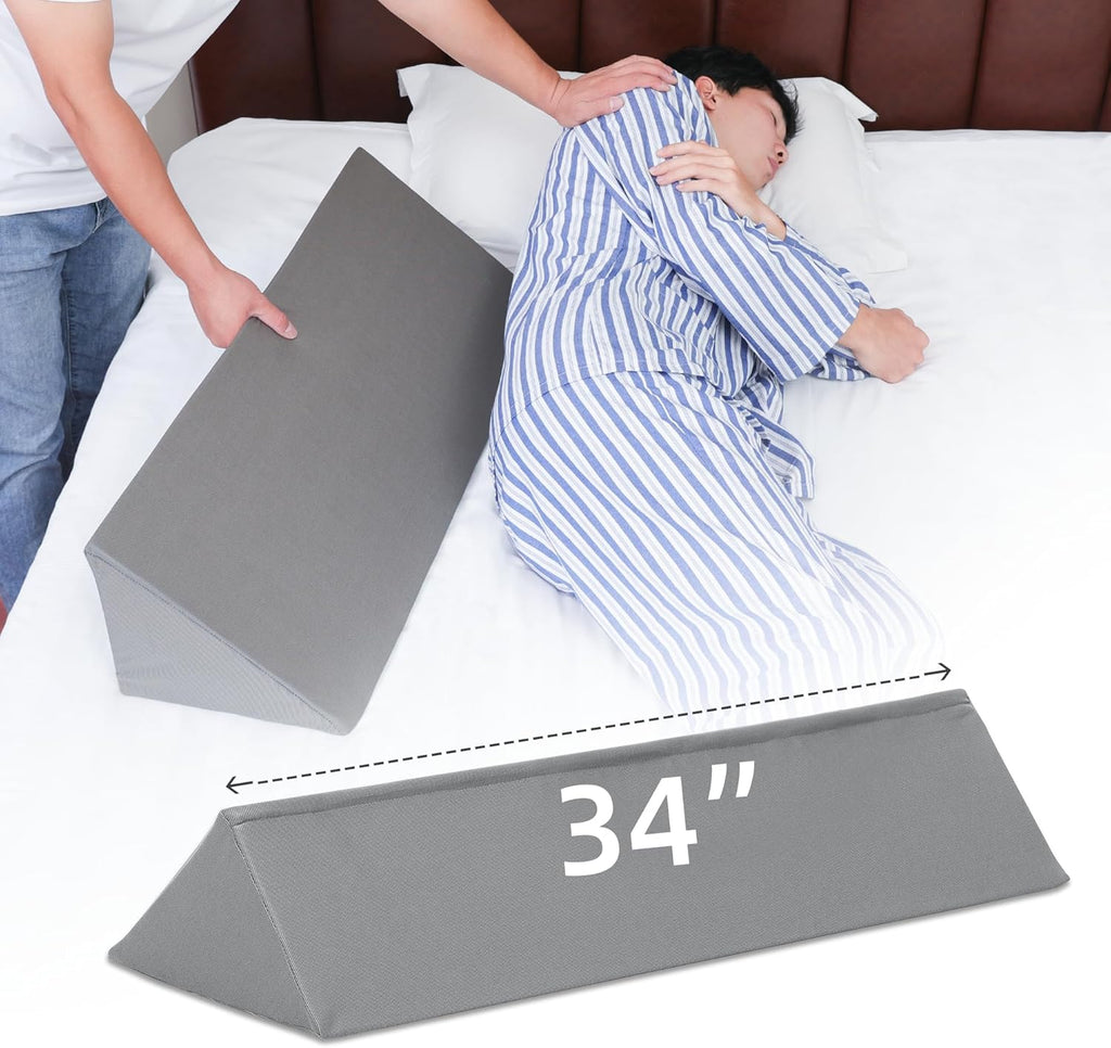 Fanwer Wedge Bed Pillow for Side Sleeping, Foam Incline Body Positioner

