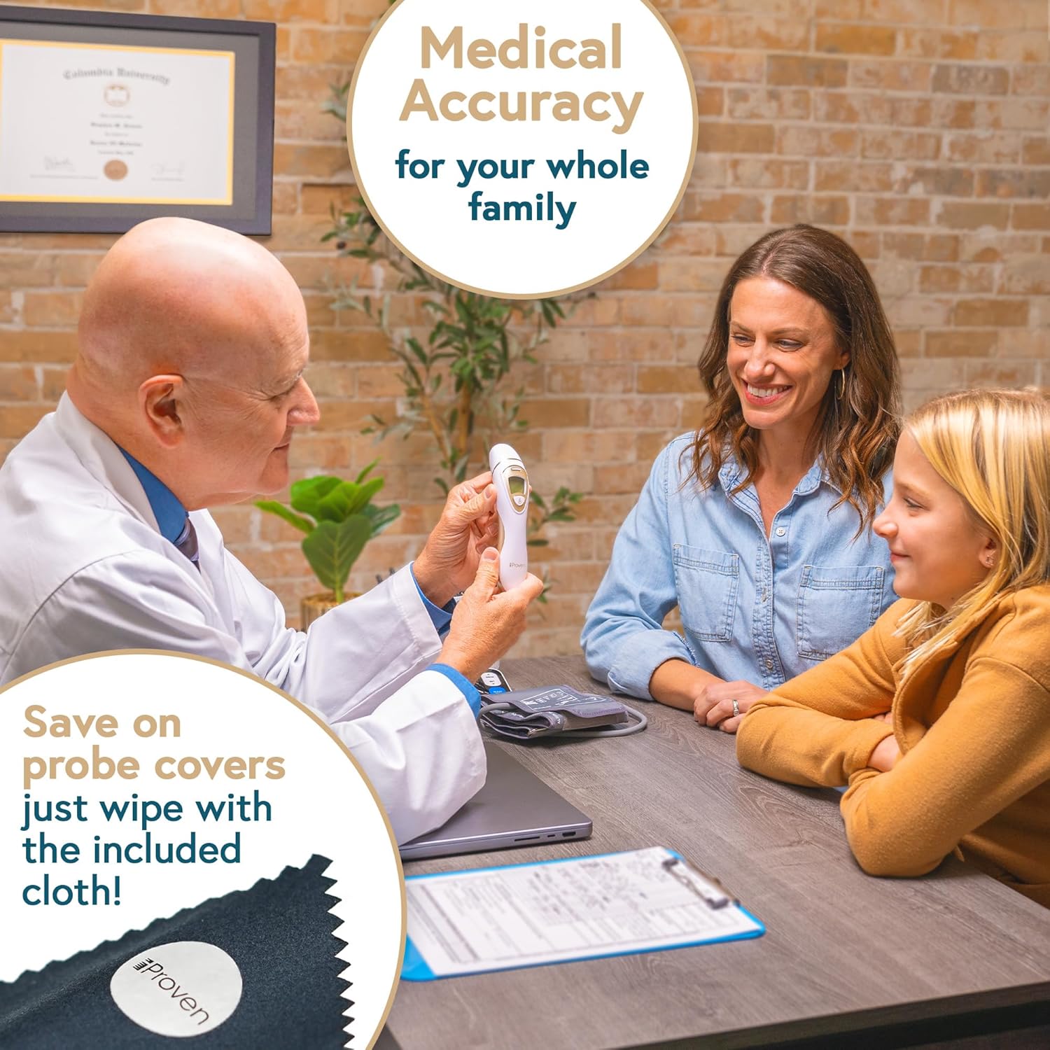 iProvèn Pro Series Ear and Forehead Thermometer, Digital for Adults and Kids

