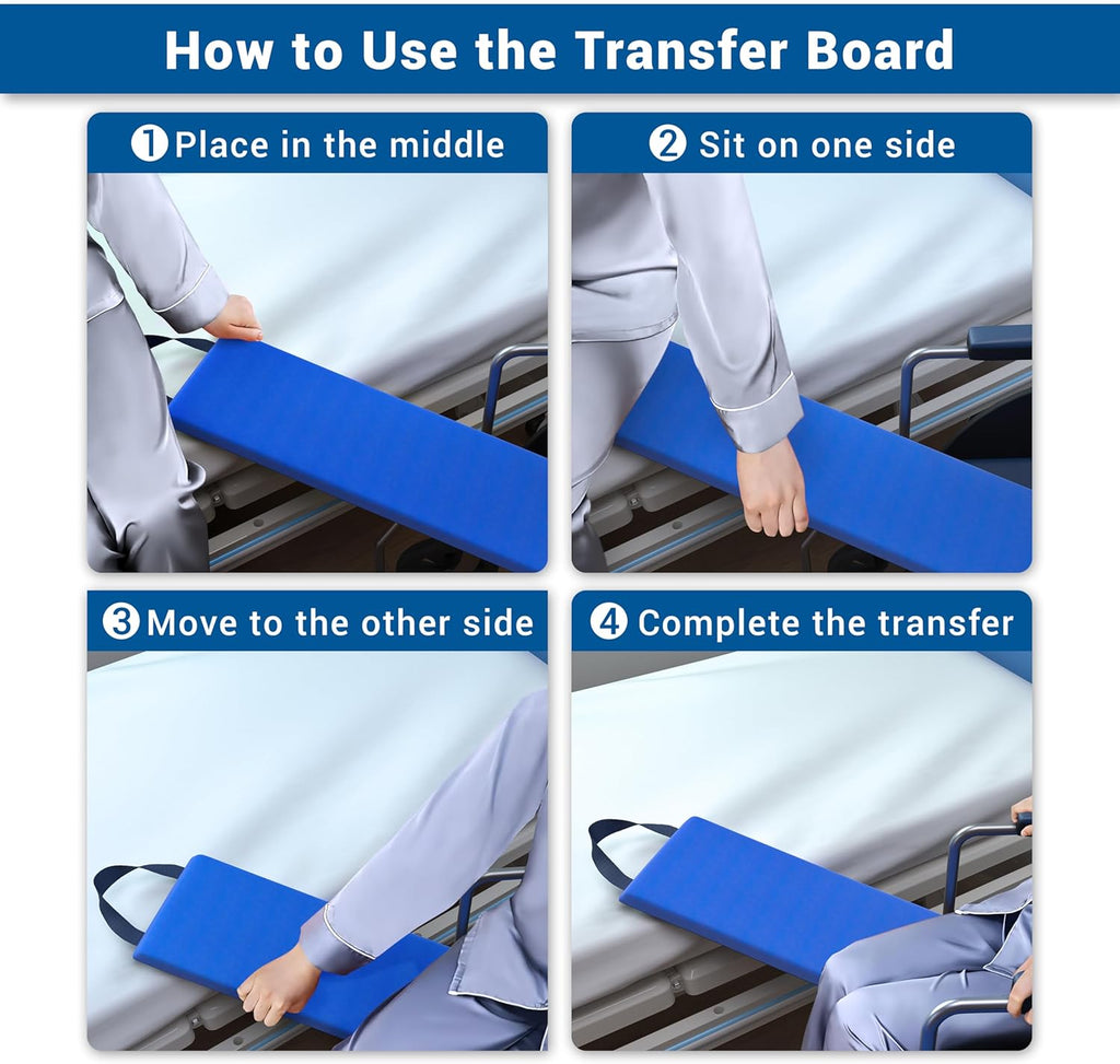 Skil-Care Transfer Board and Padded Slide Board with Reinforced Handles

