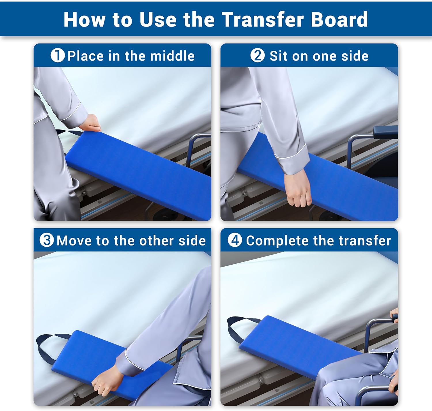 Skil-Care Transfer Board and Padded Slide Board with Reinforced Handles

