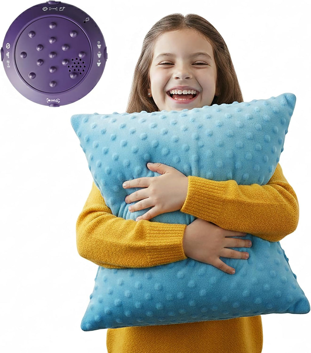 Special Supplies Vibrating Sensory Pressure Pillow for Kids & Adults, Plush 12" with Audio

