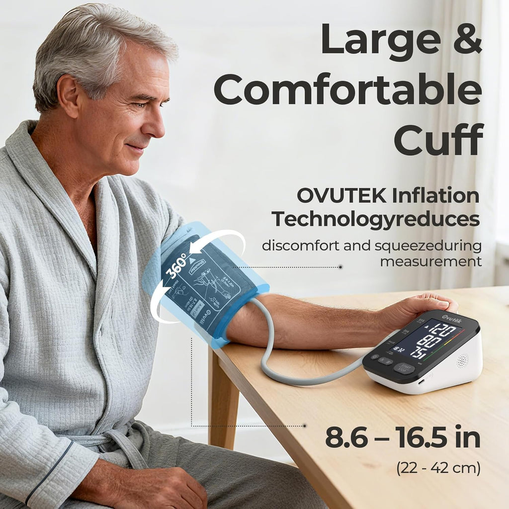 Ovutek Upper Arm Automatic Digital Blood Pressure Monitor with Backlit Display

