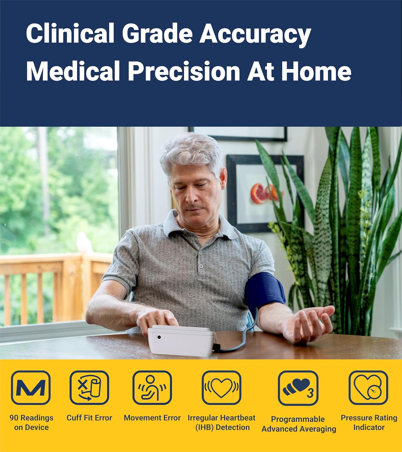 A&D Medical UA-1030T Blood Pressure Machine with TriCheck and Body Movement Sensor

