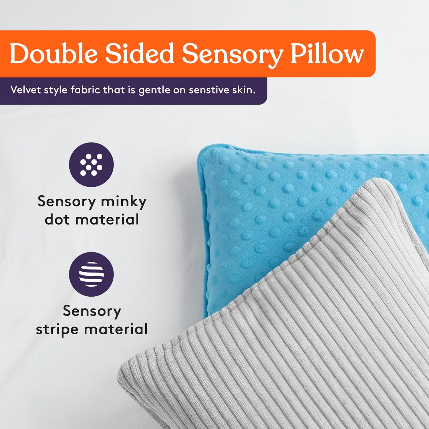 Special Supplies Vibrating Sensory Pressure Pillow for Kids & Adults, Plush 12" with Audio

