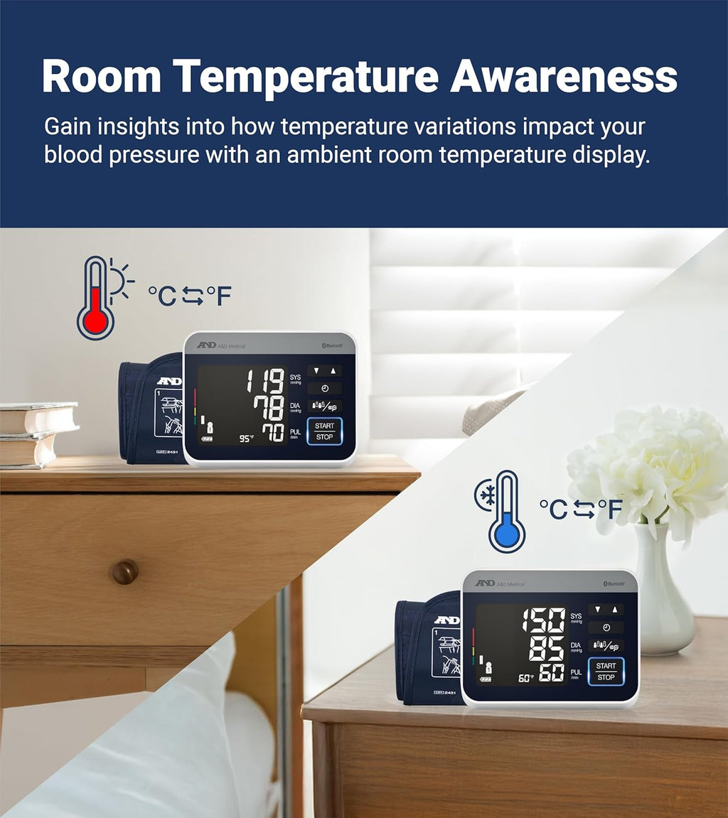 A&D Precision Check Pro UA-910BLE Bluetooth Upper Arm Blood Pressure Monitor

