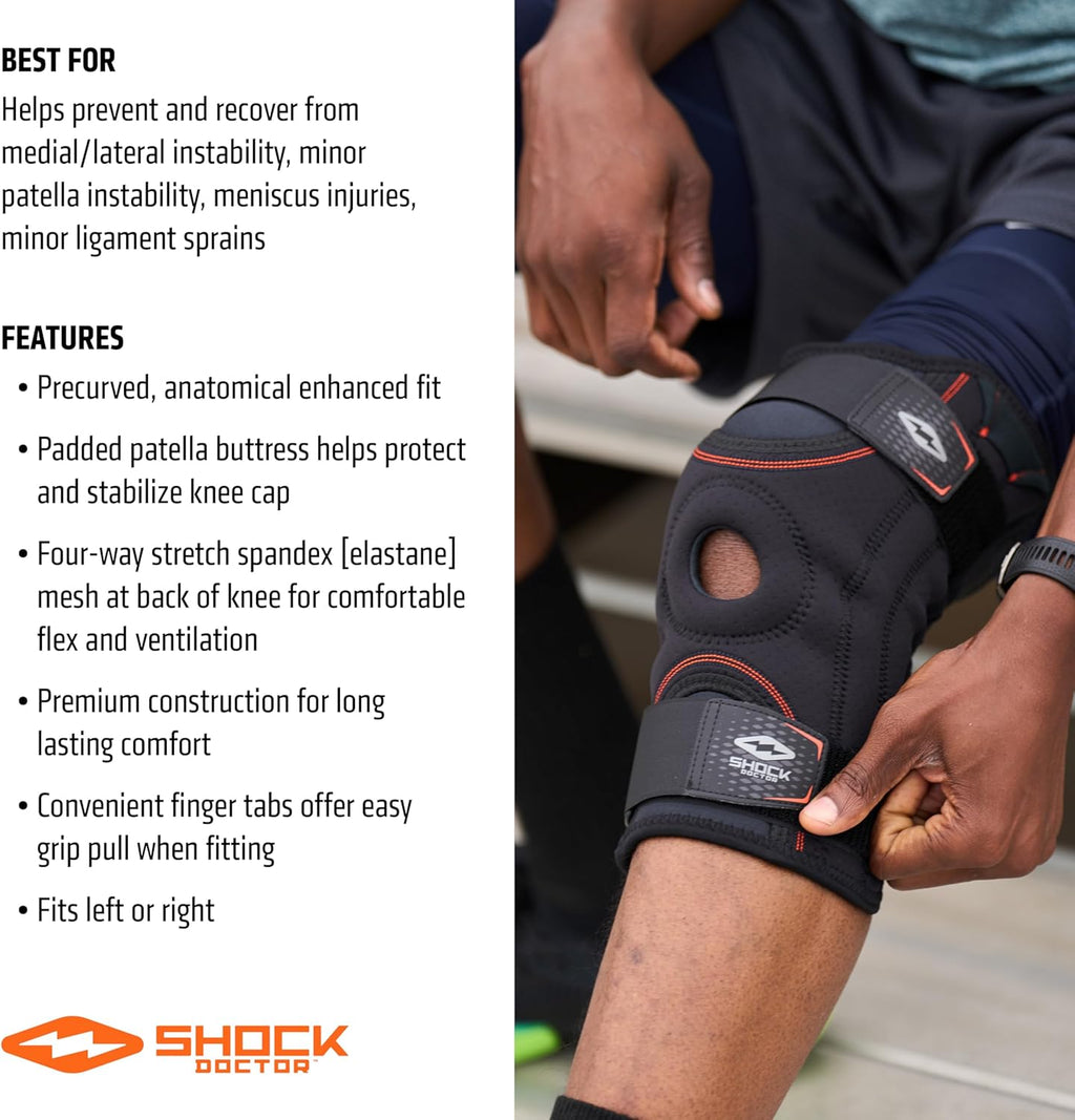 Shock Doctor Knee Brace Compression Sleeve for Patella Support and Stability

