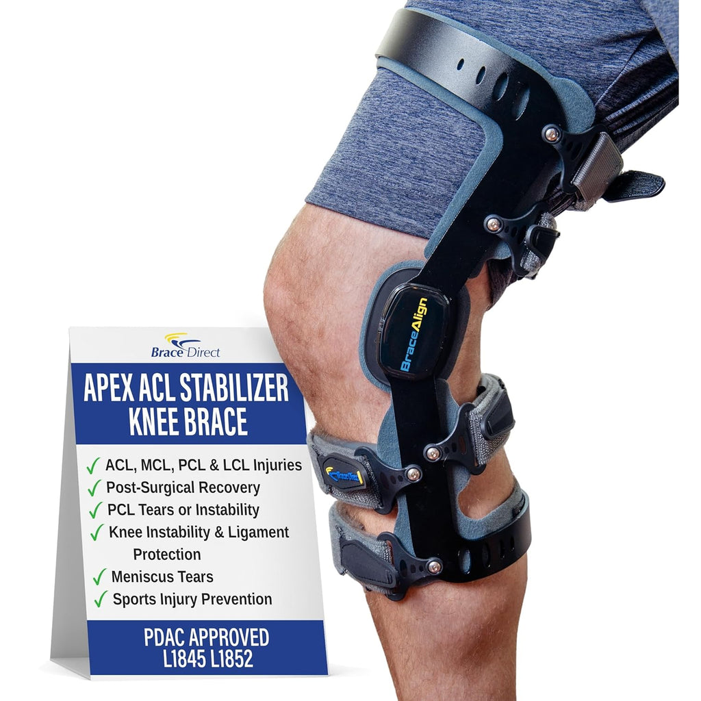 Apex ACL Stabilizer Knee Brace with Double Upright Support for ACL MCL PCL LCL

