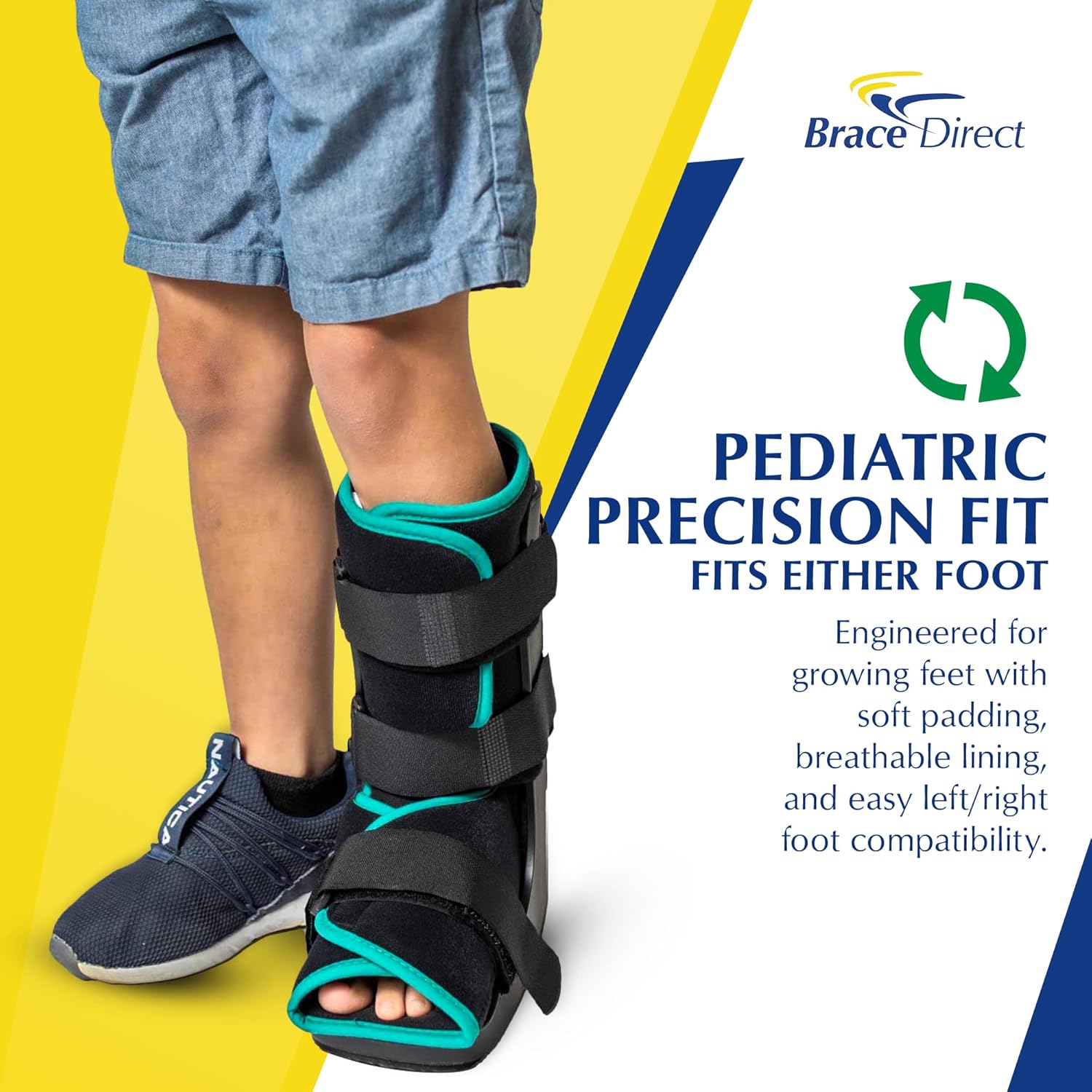 Brace Direct Pediatric Fracture Boot, Kids Walking Boot for Foot Fractures & Sprains

