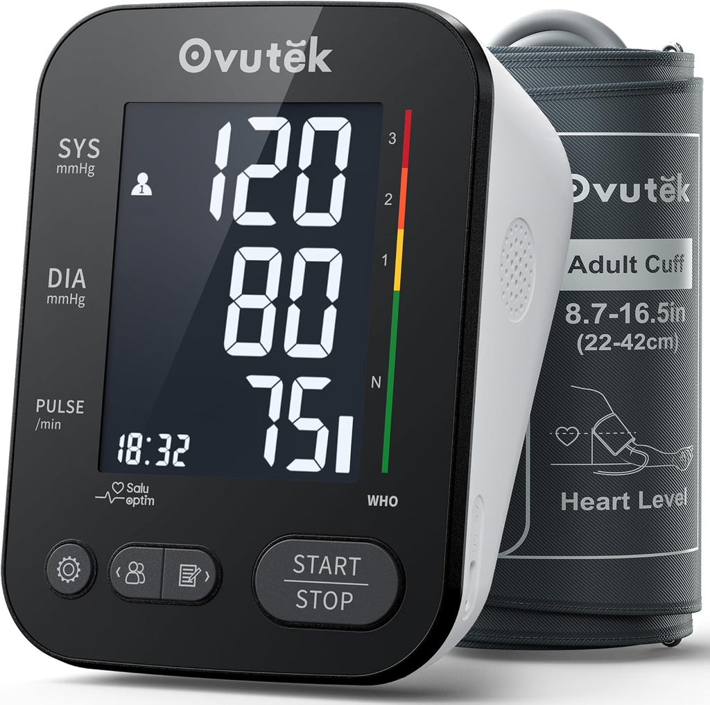Ovutek Upper Arm Automatic Digital Blood Pressure Monitor with Backlit Display

