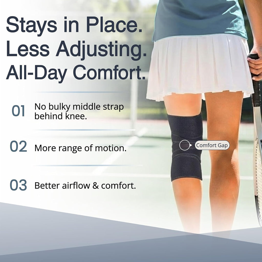 EXOUS Bodygear Knee Brace for Arthritis Pain, Adjustable Wraparound Support

