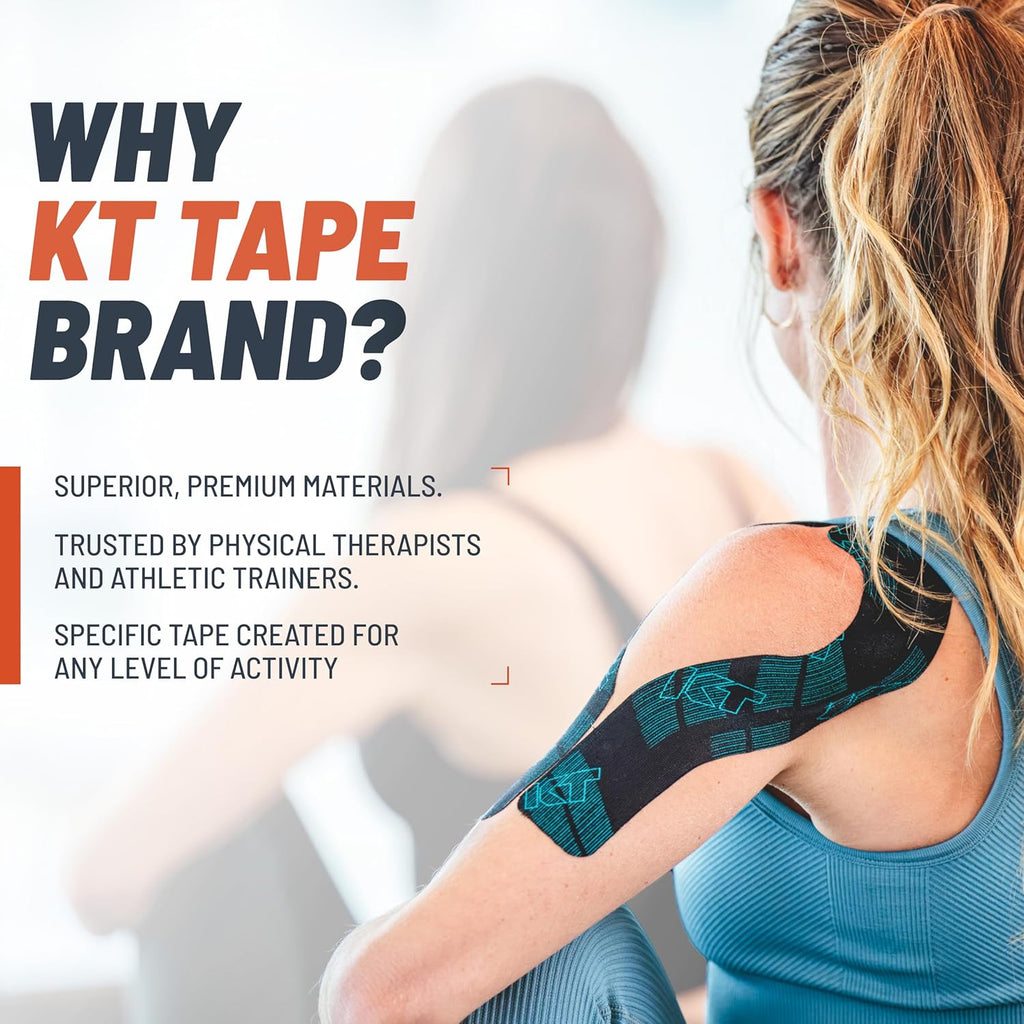 KT Tape Pro Ice Menthol Infused Kinesiology Tape, 20 Precut Strips

