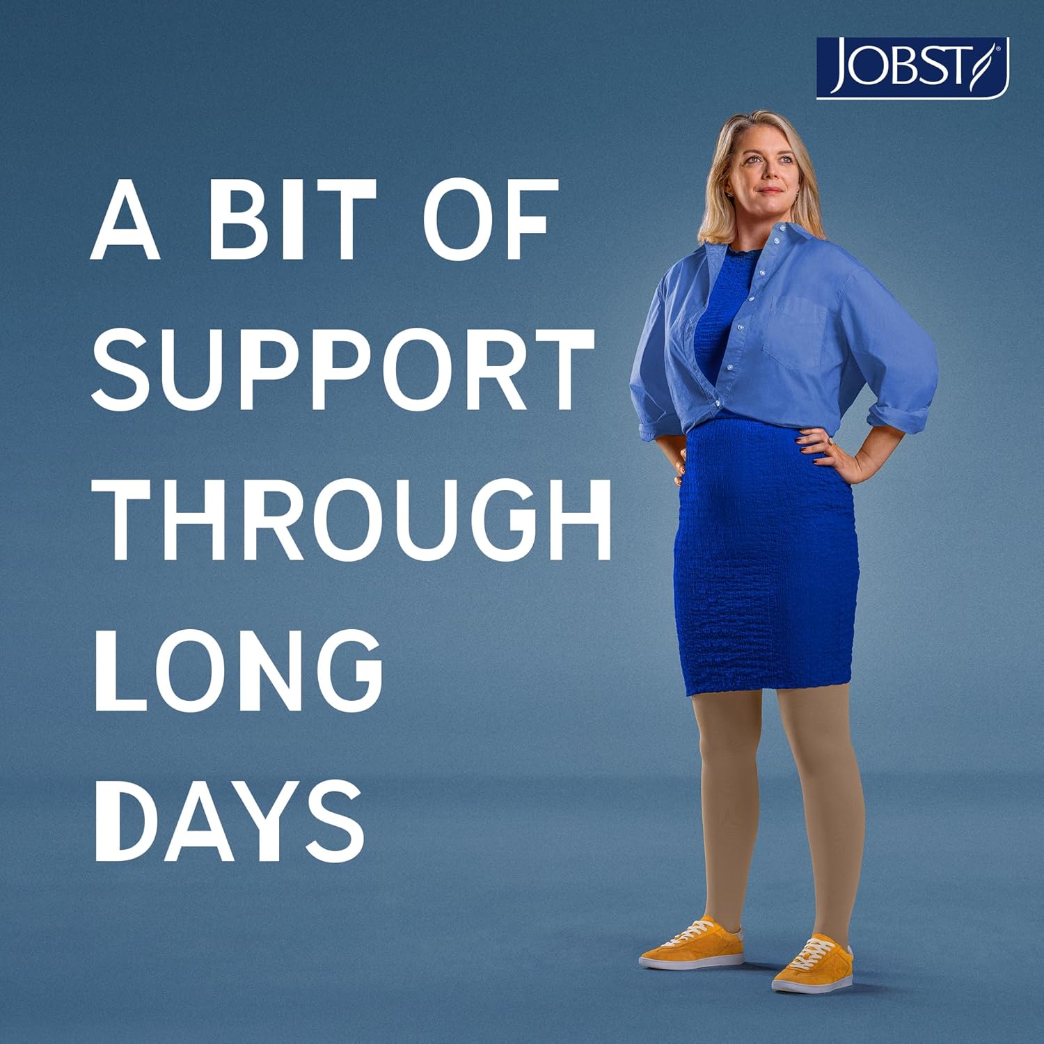 JOBST Relief 20-30 mmHg Thigh-High Compression Stockings, Open Toe, Silicone Band

